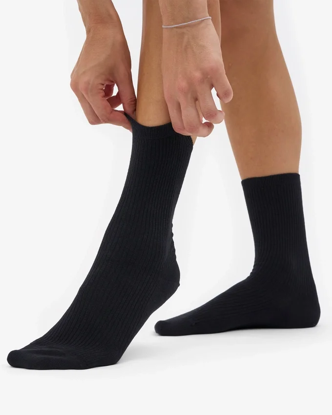 Chaussettes Classic Organic pour femme - Noir profond