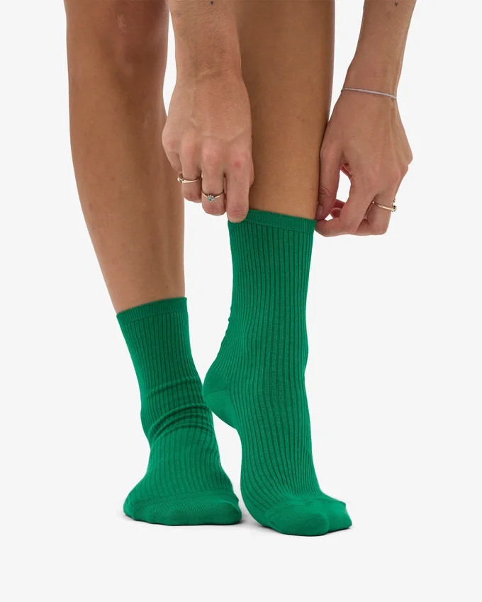 Chaussettes Classic Organic pour femme - Vert Kelly
