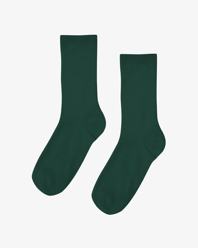 Chaussettes Classic Organic pour femme - Vert émeraude