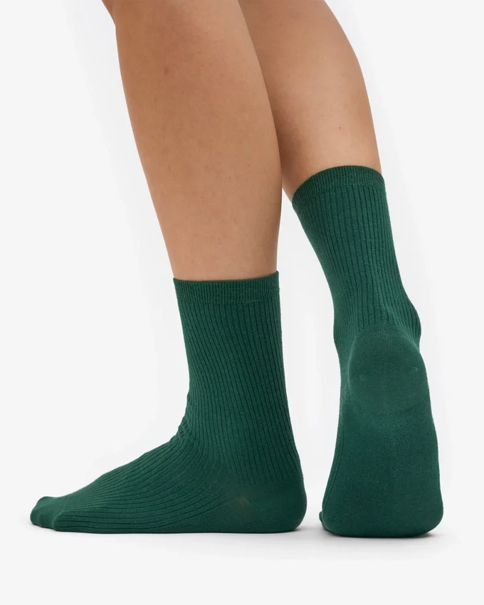 Chaussettes Classic Organic pour femme - Vert émeraude