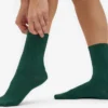 Chaussettes Classic Organic pour femme - Vert émeraude