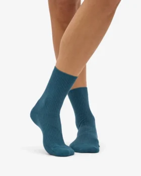 Chaussettes Classic Organic pour femme – Vert océan