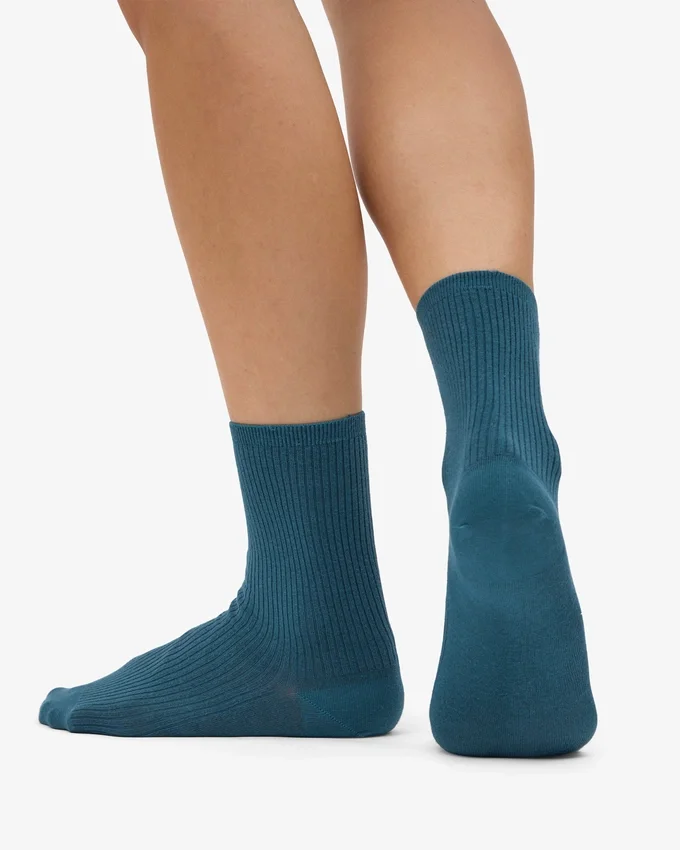 Chaussettes Classic Organic pour femme - Vert océan