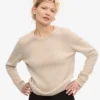 Chaussettes classiques en laine mérinos pour femme - Blanc ivoire