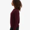 Chaussettes classiques en laine mérinos pour femme - Rouge sang de bœuf