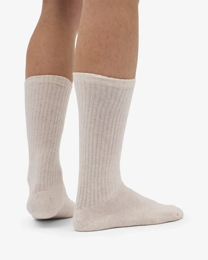 Chaussettes de sport bio - Blanc ivoire