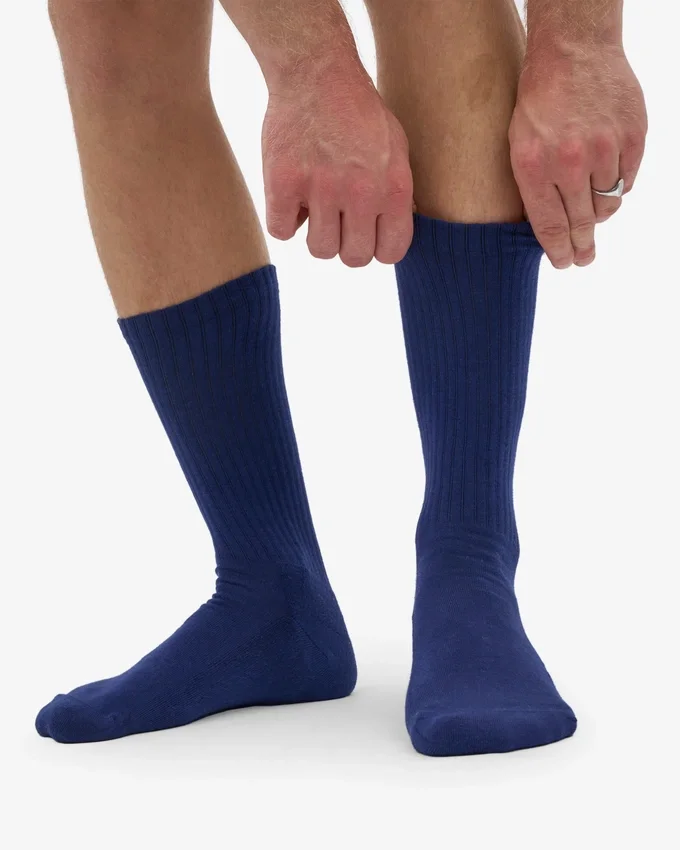 Chaussettes de sport bio - Bleu marine
