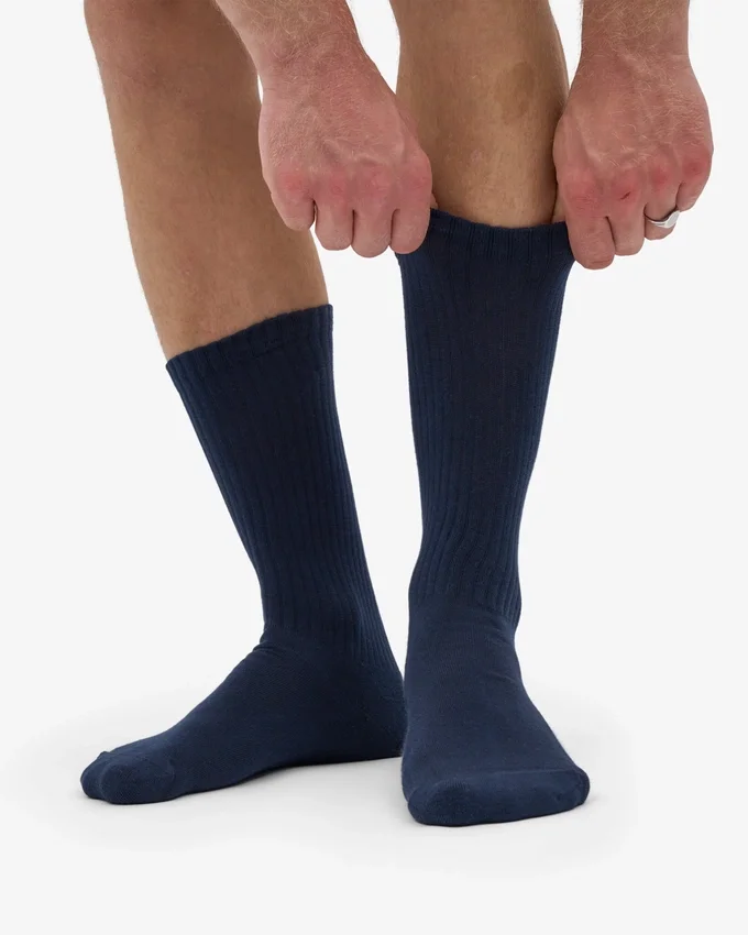 Chaussettes de sport bio - Bleu marine