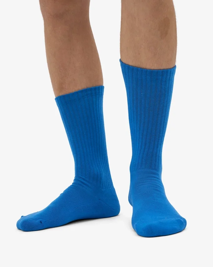 Chaussettes de sport bio - Bleu Pacifique