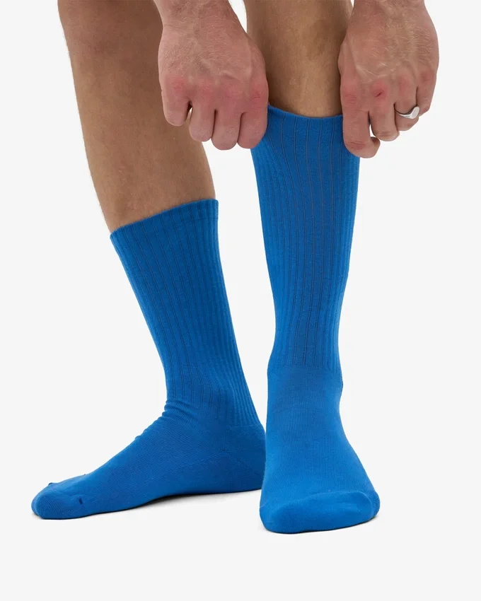 Chaussettes de sport bio - Bleu Pacifique