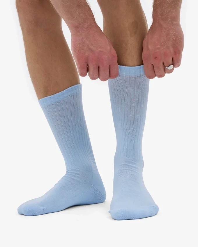 Chaussettes de sport bio - Bleu polaire