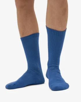 Chaussettes de sport bio – Bleu pétrole