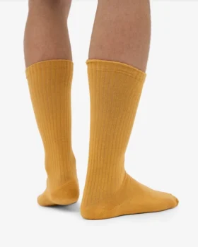 Chaussettes de sport bio – Jaune brûlé