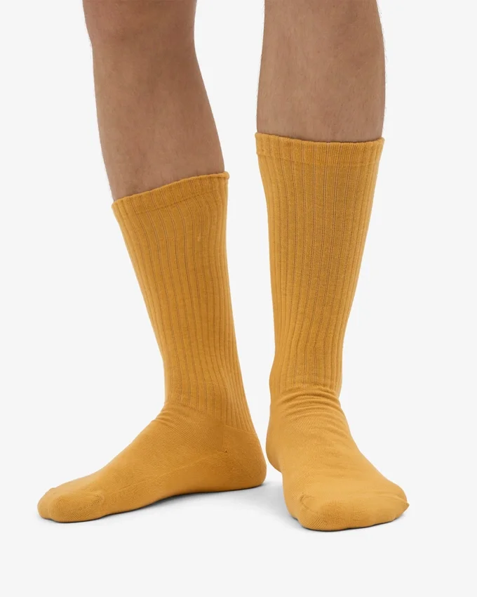 Chaussettes de sport bio - Jaune brûlé