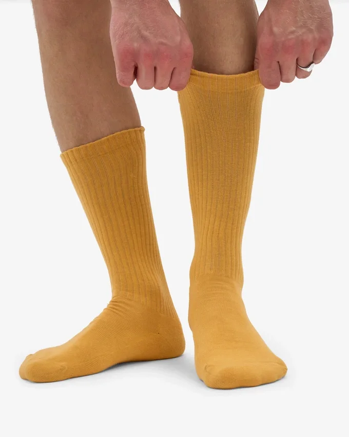 Chaussettes de sport bio - Jaune brûlé