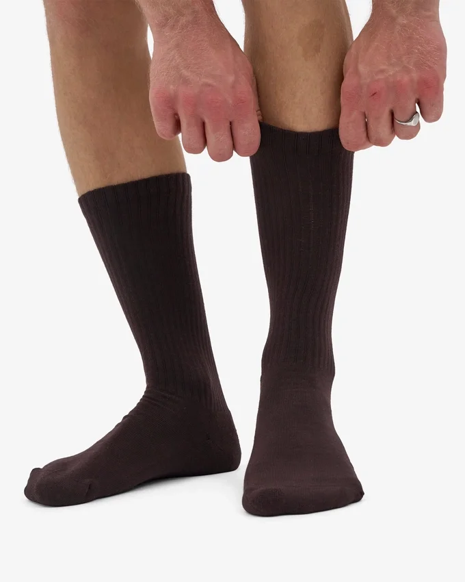 Chaussettes de sport bio - Marron café