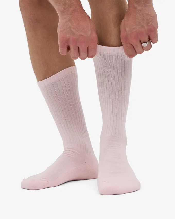 Chaussettes de sport bio - Rose délavé