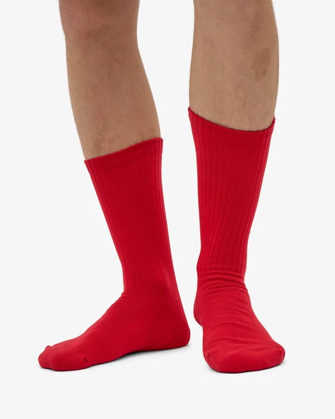 Chaussettes de sport bio - Rouge écarlate