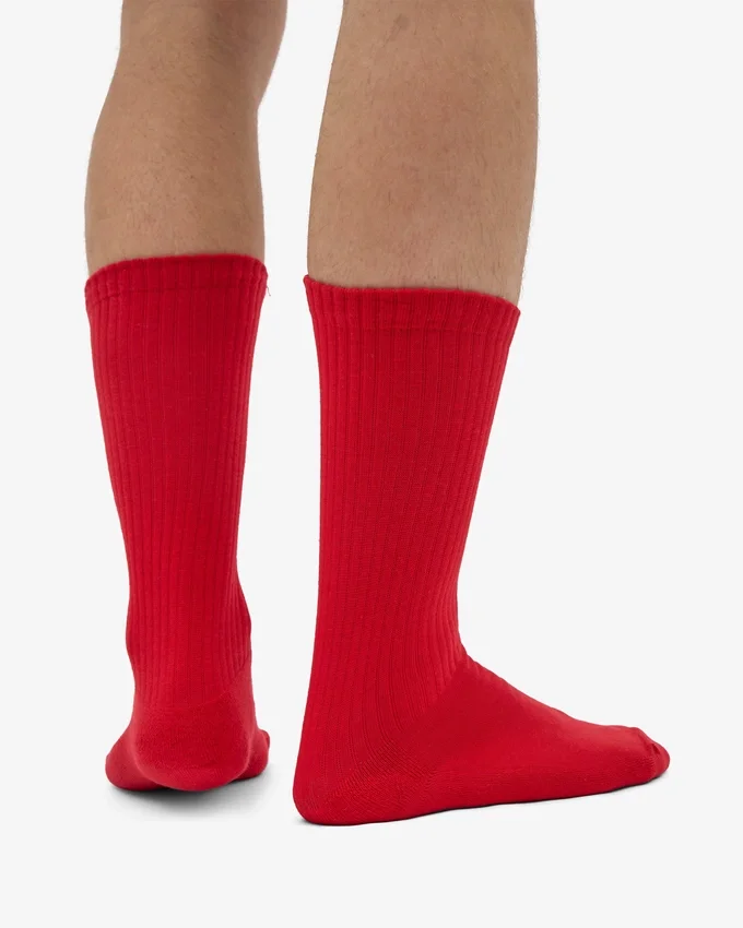 Chaussettes de sport bio - Rouge écarlate