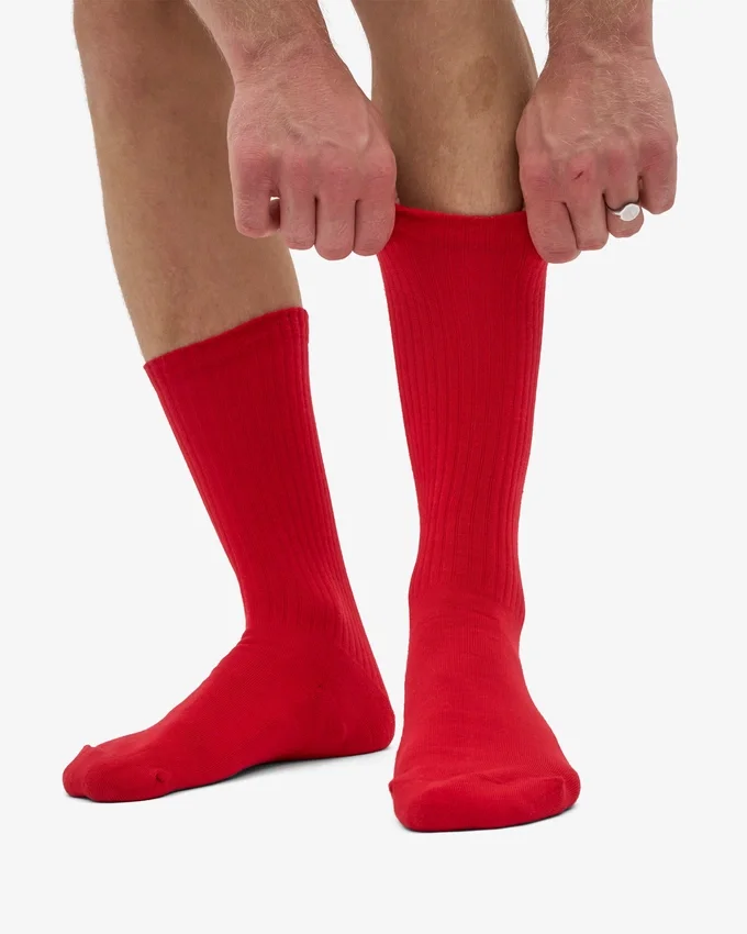 Chaussettes de sport bio - Rouge écarlate