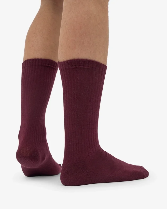 Chaussettes de sport bio - Rouge sang de bœuf