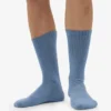 Chaussettes de sport en coton bio - Bleu acier