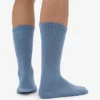 Chaussettes de sport en coton bio - Bleu acier