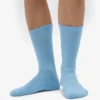 Chaussettes de sport en coton bio - Bleu bord de mer