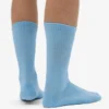 Chaussettes de sport en coton bio - Bleu bord de mer