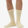 Chaussettes de sport en coton bio - Jaune pâle