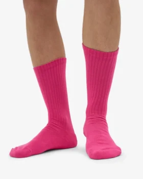 Chaussettes de sport en coton bio – Rose bubble-gum