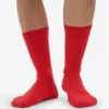 Chaussettes de sport en coton bio - Rouge mandarine