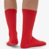 Chaussettes de sport en coton bio - Rouge mandarine