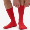 Chaussettes de sport en coton bio - Rouge mandarine