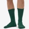 Chaussettes de sport en coton bio - Vert émeraude