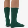 Chaussettes de sport en coton bio - Vert émeraude