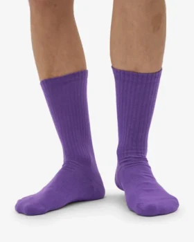 Chaussettes de sport en coton bio – Violet ultra
