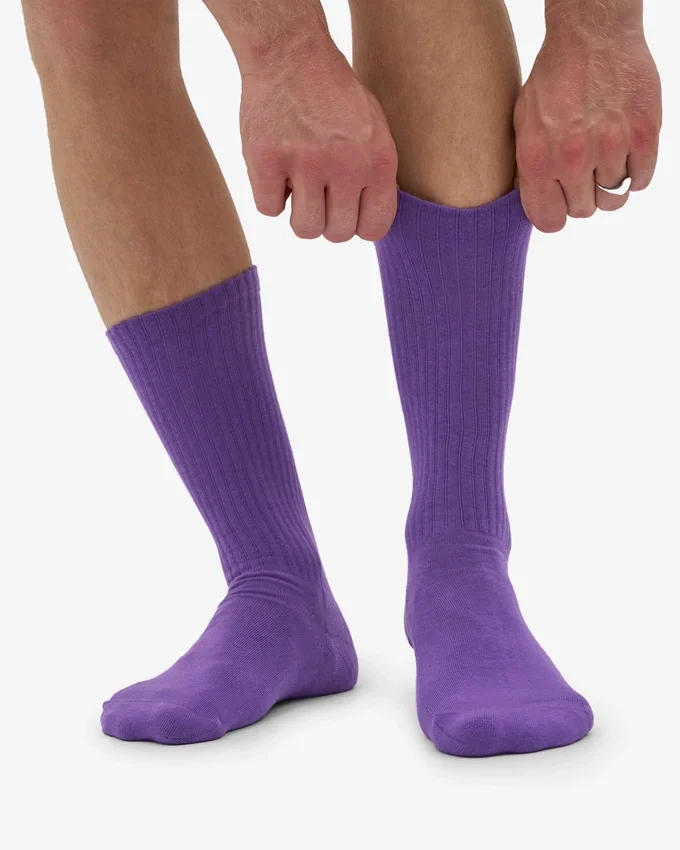 Chaussettes de sport en coton bio - Violet ultra