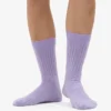Chaussettes en laine mérinos mélangée - Lavande pâle