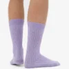 Chaussettes en laine mérinos mélangée - Lavande pâle