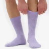 Chaussettes en laine mérinos mélangée - Lavande pâle