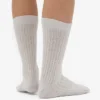 Chaussettes en laine mérinos mélangée - Mélange neige