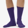 Chaussettes en laine mérinos mélangée - Violet ultra