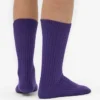 Chaussettes en laine mérinos mélangée - Violet ultra