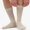 Chaussettes en mélange de laine mérinos - Blanc ivoire