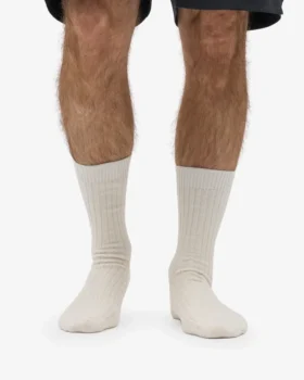 Chaussettes en mélange de laine mérinos – Blanc optique