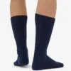 Chaussettes en mélange de laine mérinos - Bleu marine