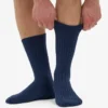 Chaussettes en mélange de laine mérinos - Bleu marine