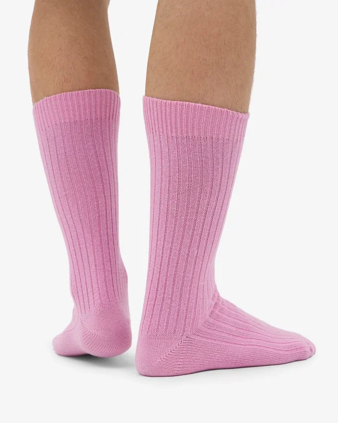 Chaussettes en mélange de laine mérinos - Fleur de cerisier