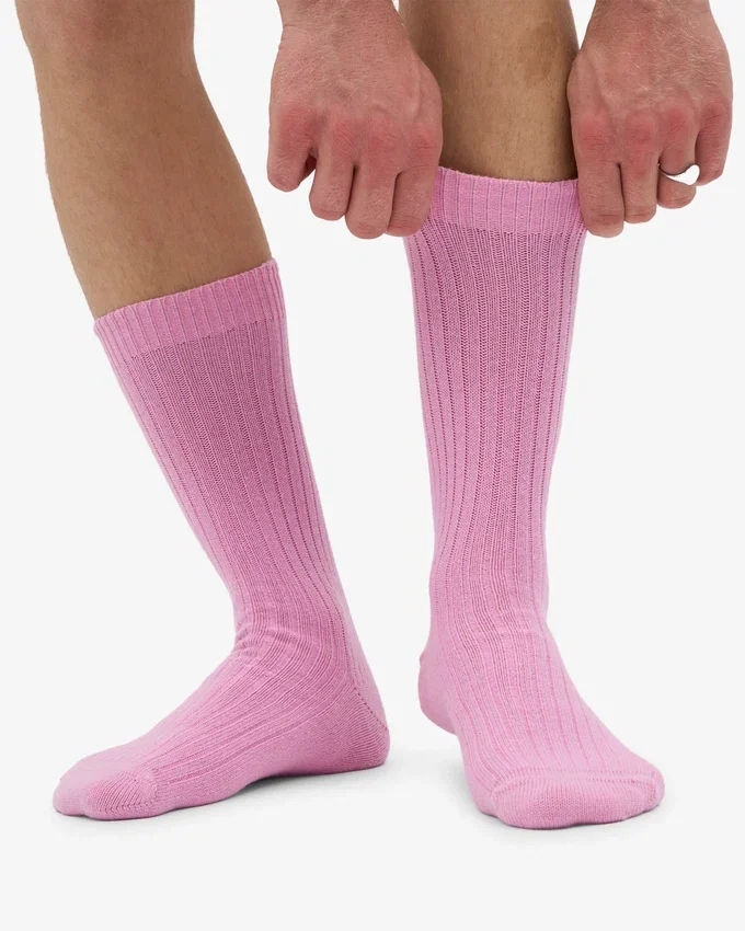 Chaussettes en mélange de laine mérinos - Fleur de cerisier